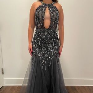 Jovani charcoal evening gown. Never worn!